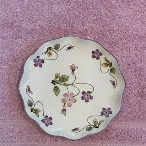 Vintage Andrea by Sadek  Floral  Dessert Plate